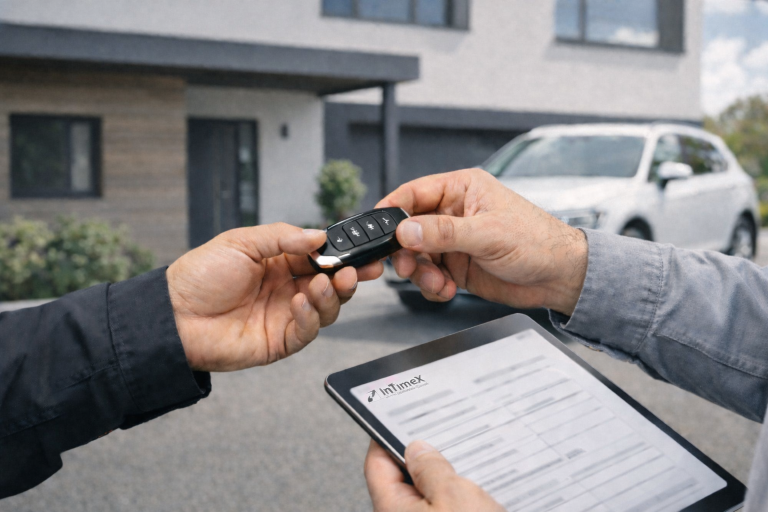 Fahrzeugübergabe mit digitaler Dokumentation